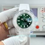 ER Factory 1-1 Clone Rolex Phantomlab Submariner Green Dial Swiss 3135 Transparent Case Watch 